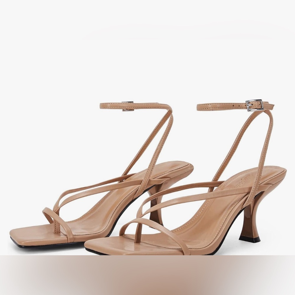 Princess Polly nude sandal heels